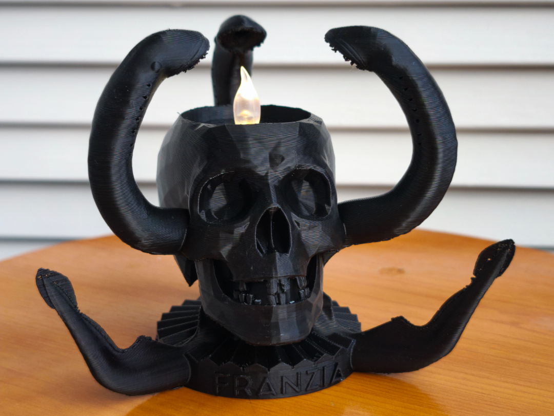 Candlestick skull and lamprey