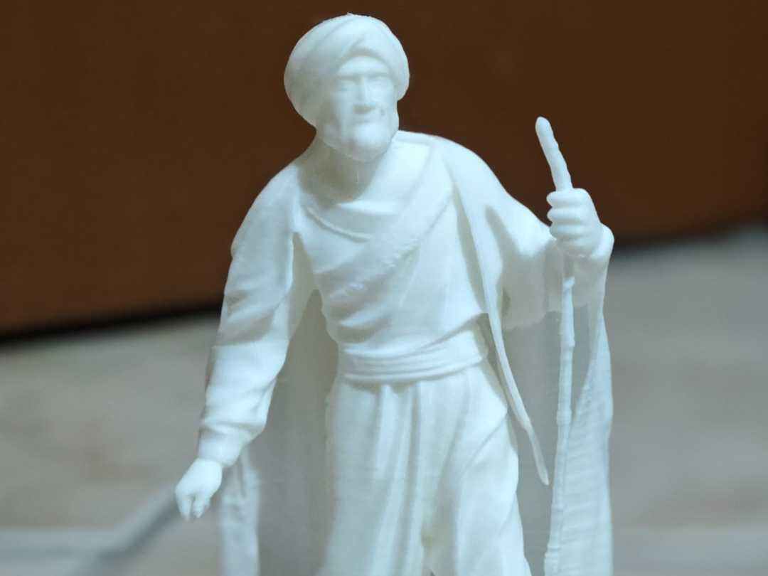 statua presepe pastore con bastone natività