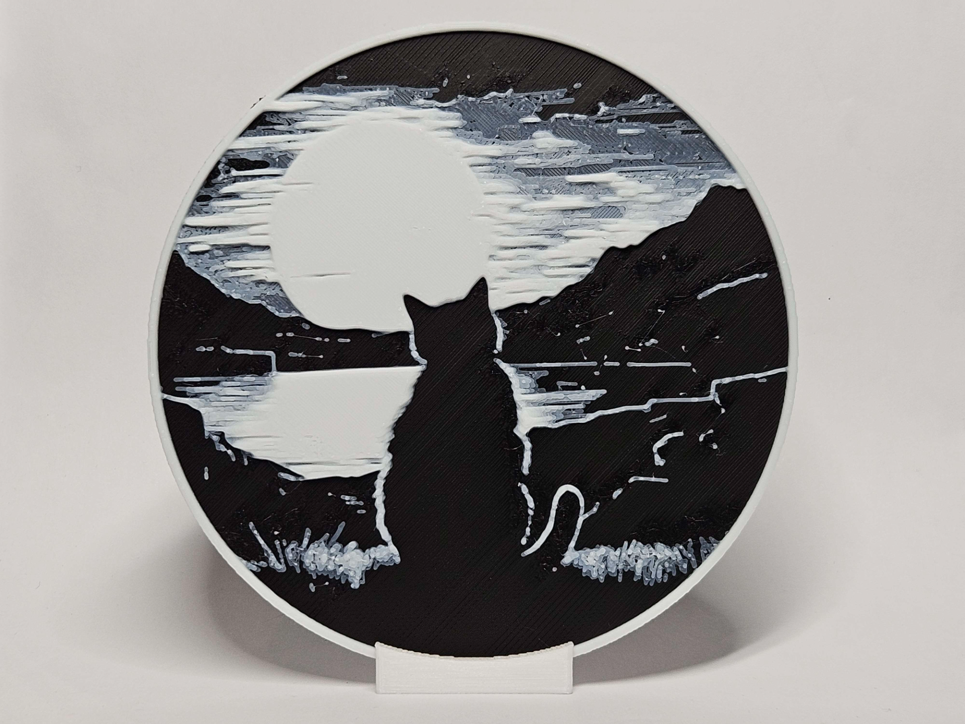 Cat looking at the Sunset - Coaster
