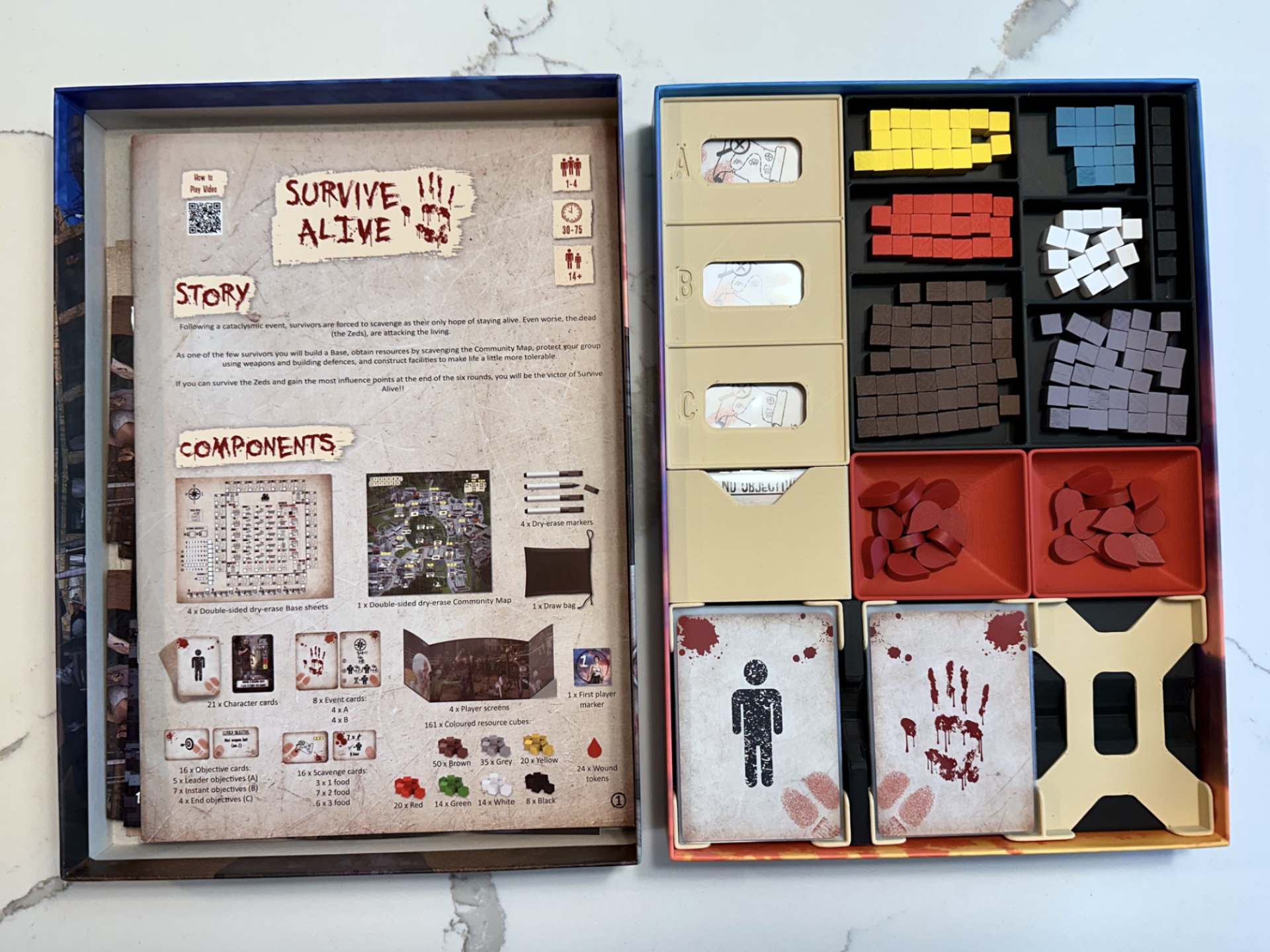 Survive Alive Draw and Write Game Insert