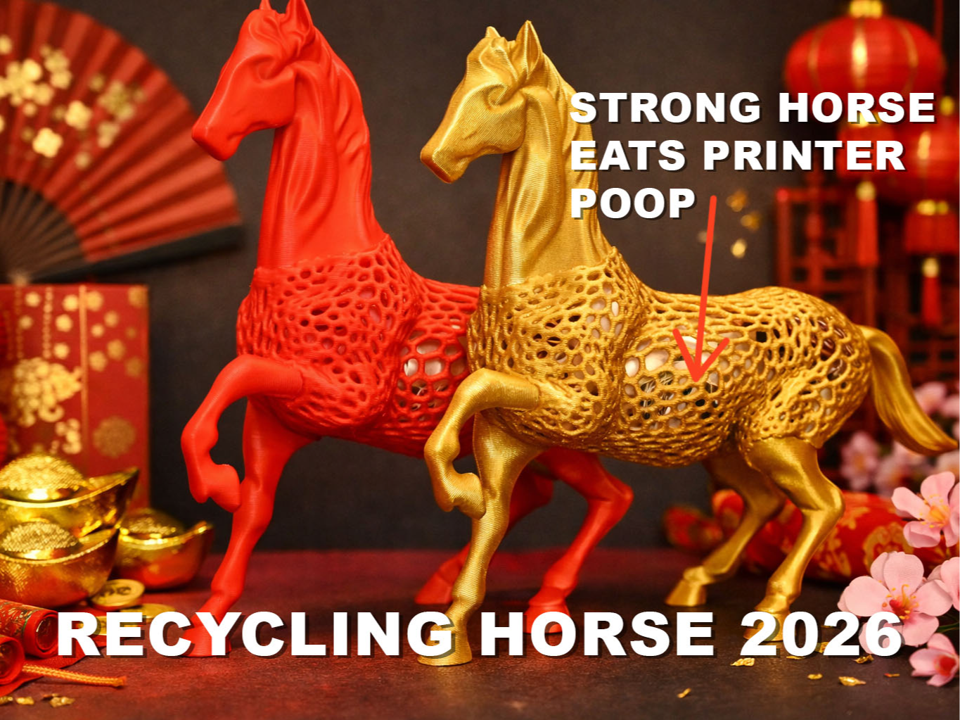 Year of the Horse 2026 - printer poop recycle