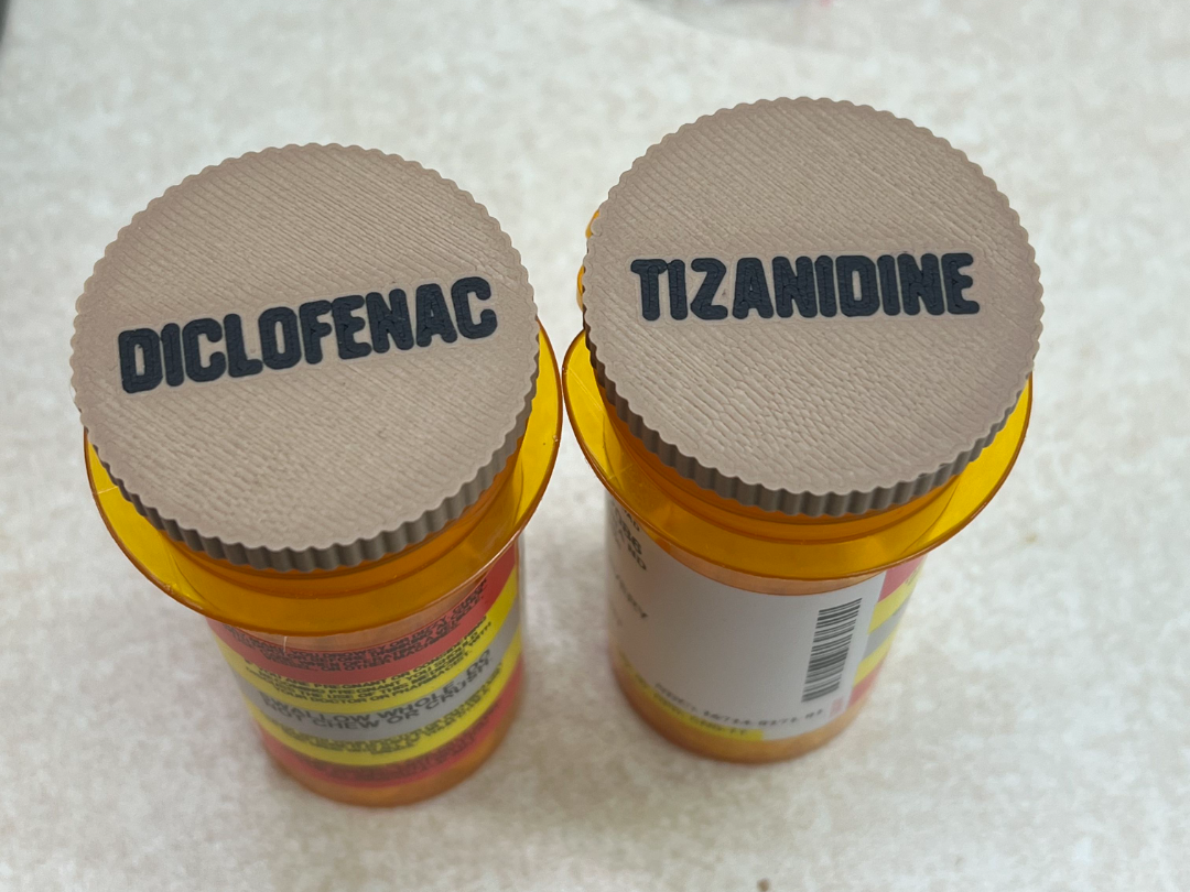 Upcycle Pill Bottle (easy remove) Lids (3 types)