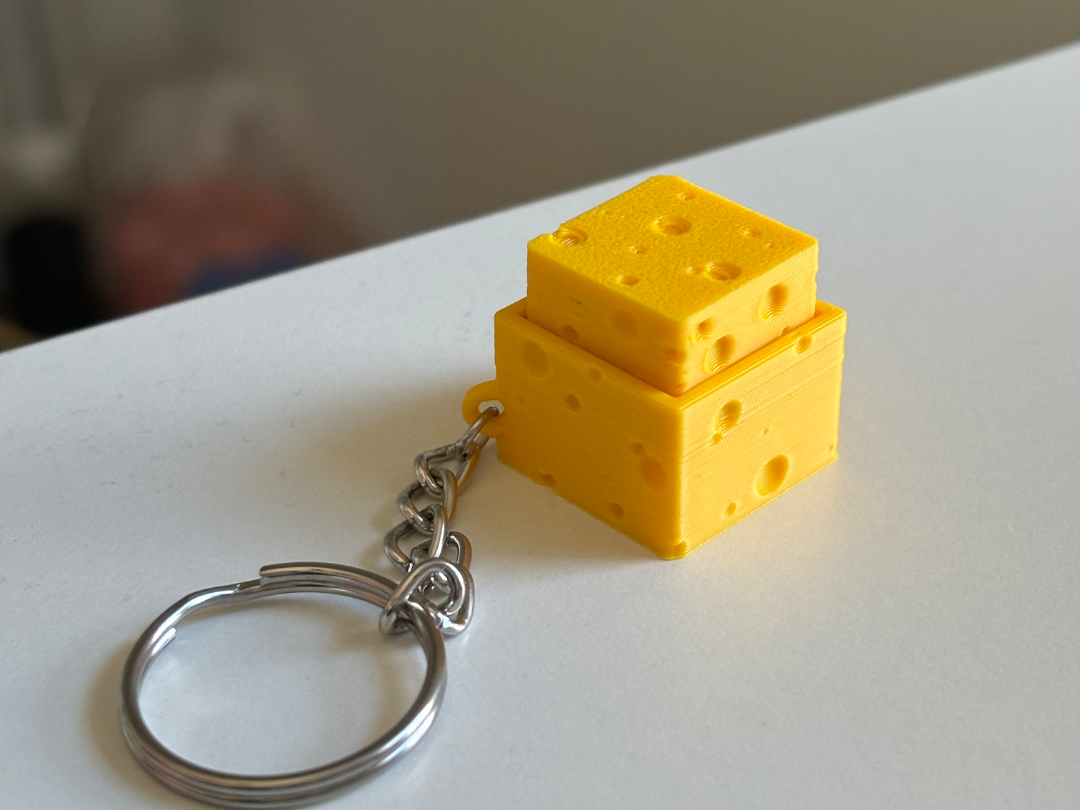 Cheese fidget clicker MX switch keychain - 5 grams