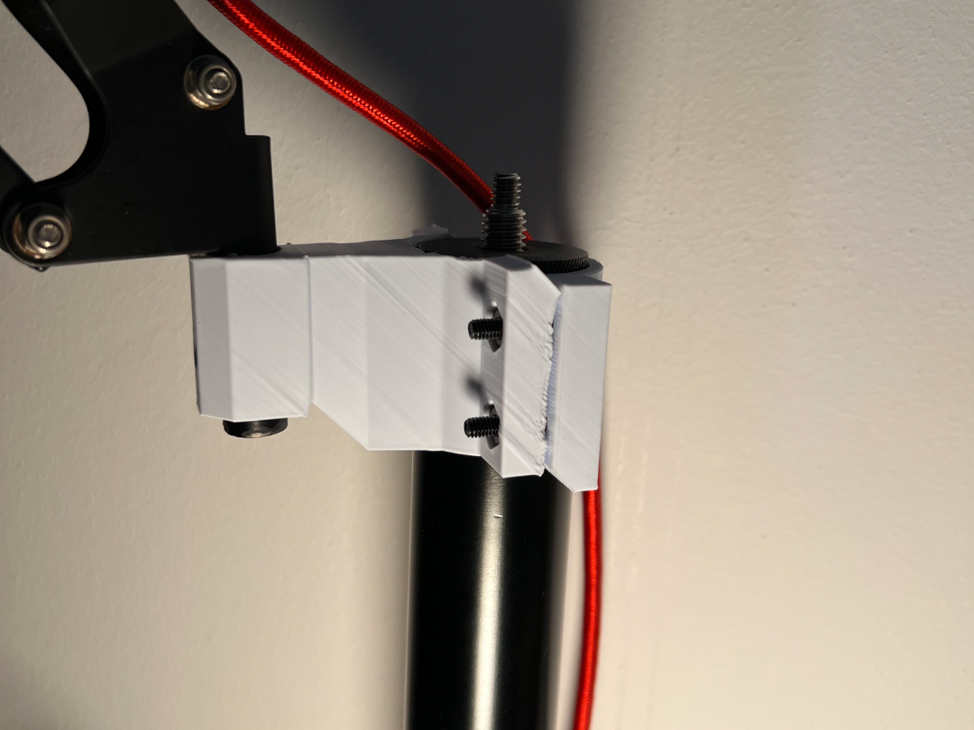 Microphone arm holder for pole mounts