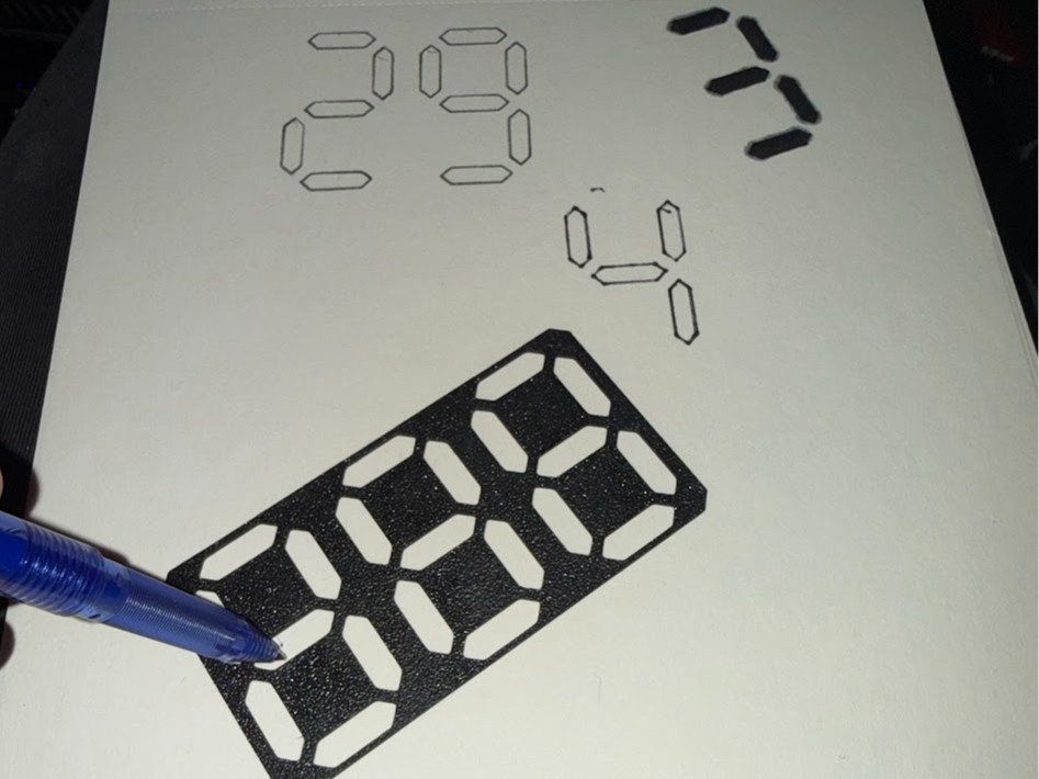 digital numbers template