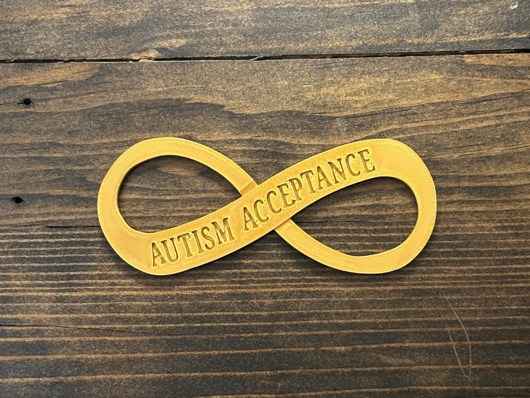 Autism Acceptance Pendant Embossed