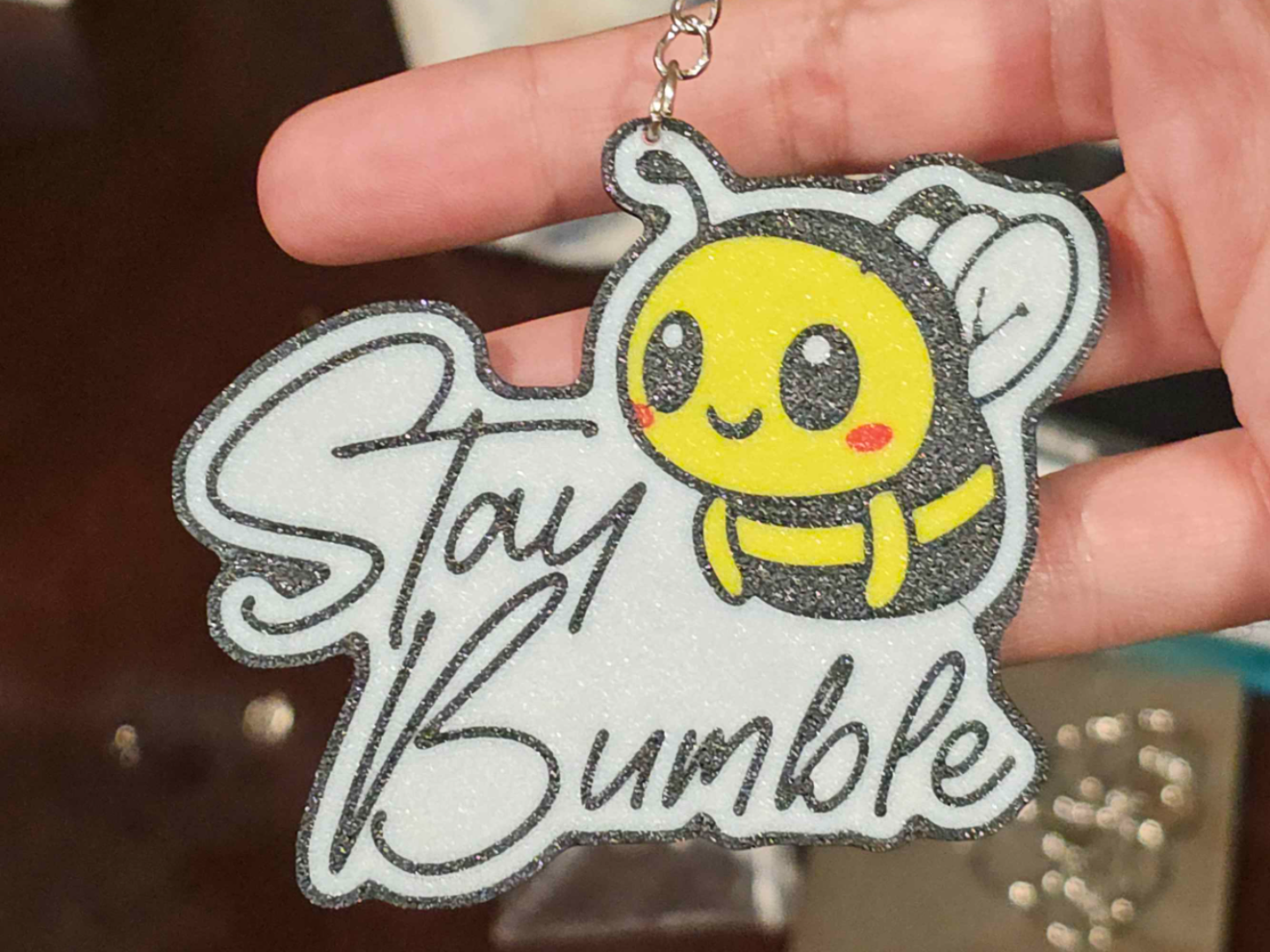 Stay Bumble Cute Bee Keychain