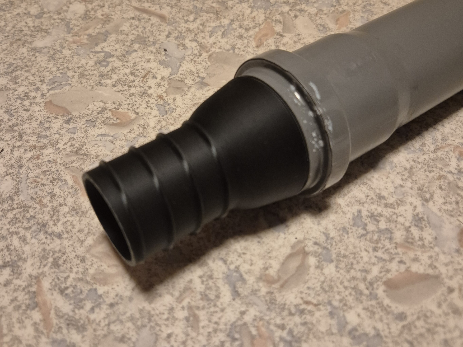 DN50 auf 38mm Spiralschlauch KG-/HT-Rohr Adapter
