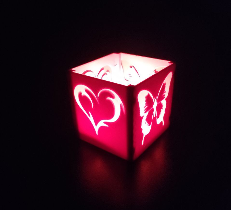 Luminous Heart & Butterfly Candle Wrap