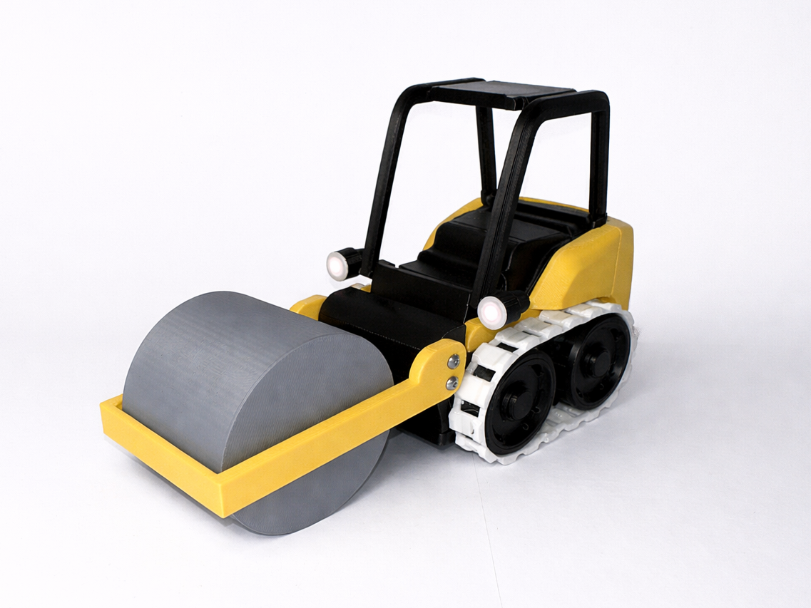 Road roller Cyberbrick Forklift attachment