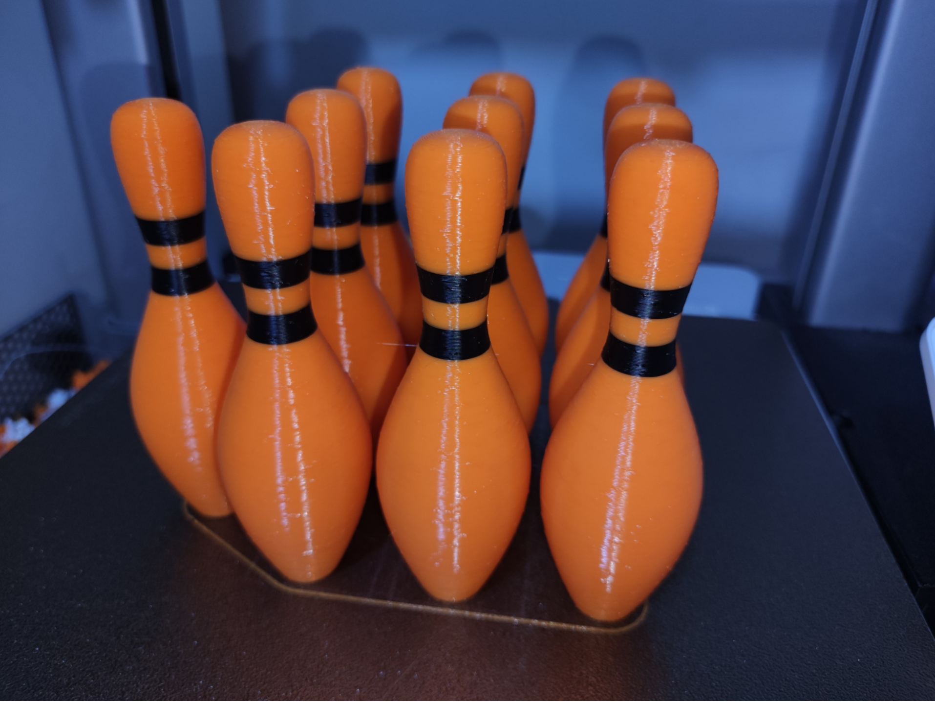10 Mini Bowling Pins + Pin Setup Sheet, no AMS