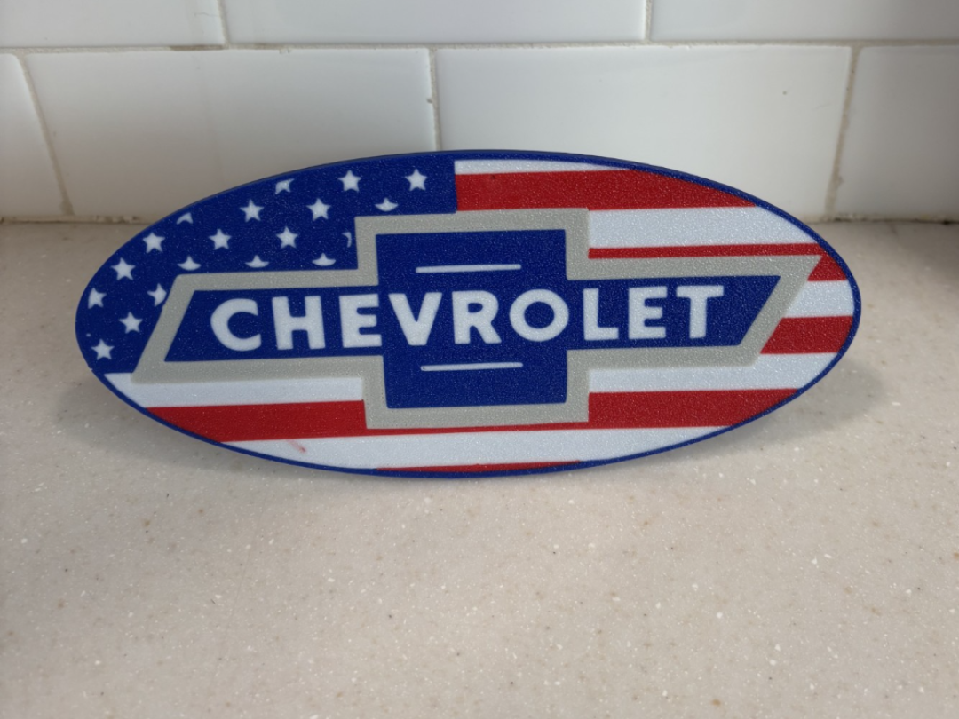 Chevrolet flag hitch cover