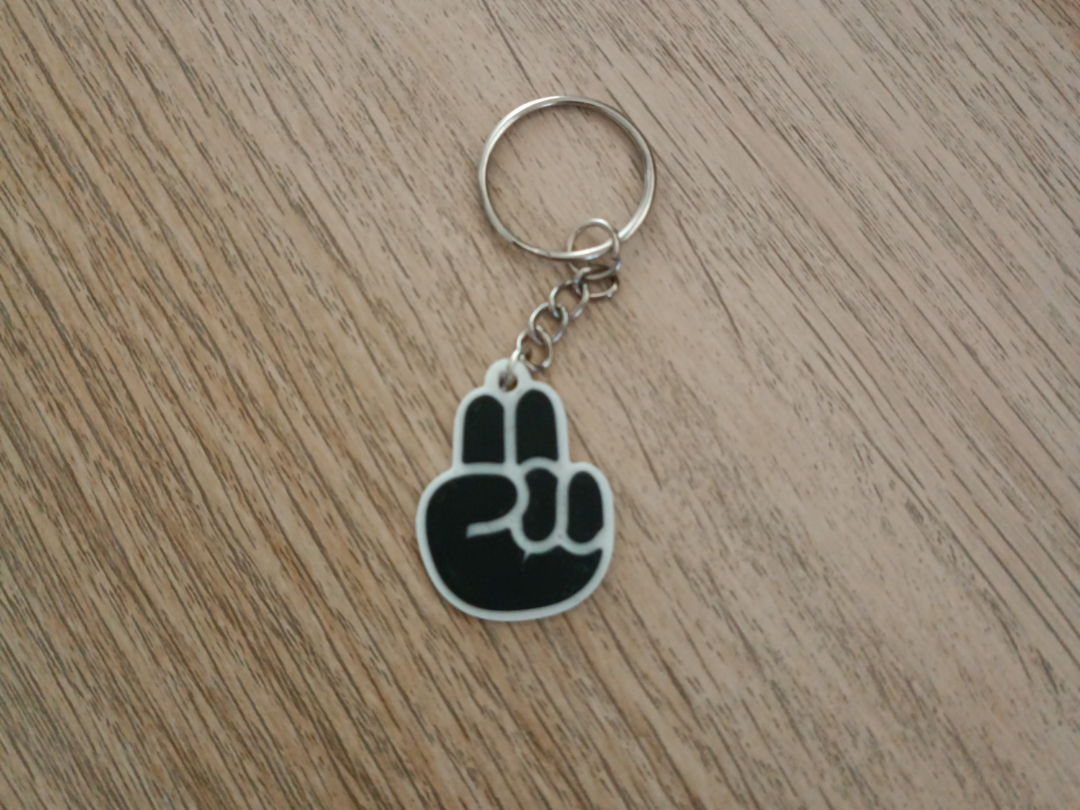 Deux doigt Porte clé