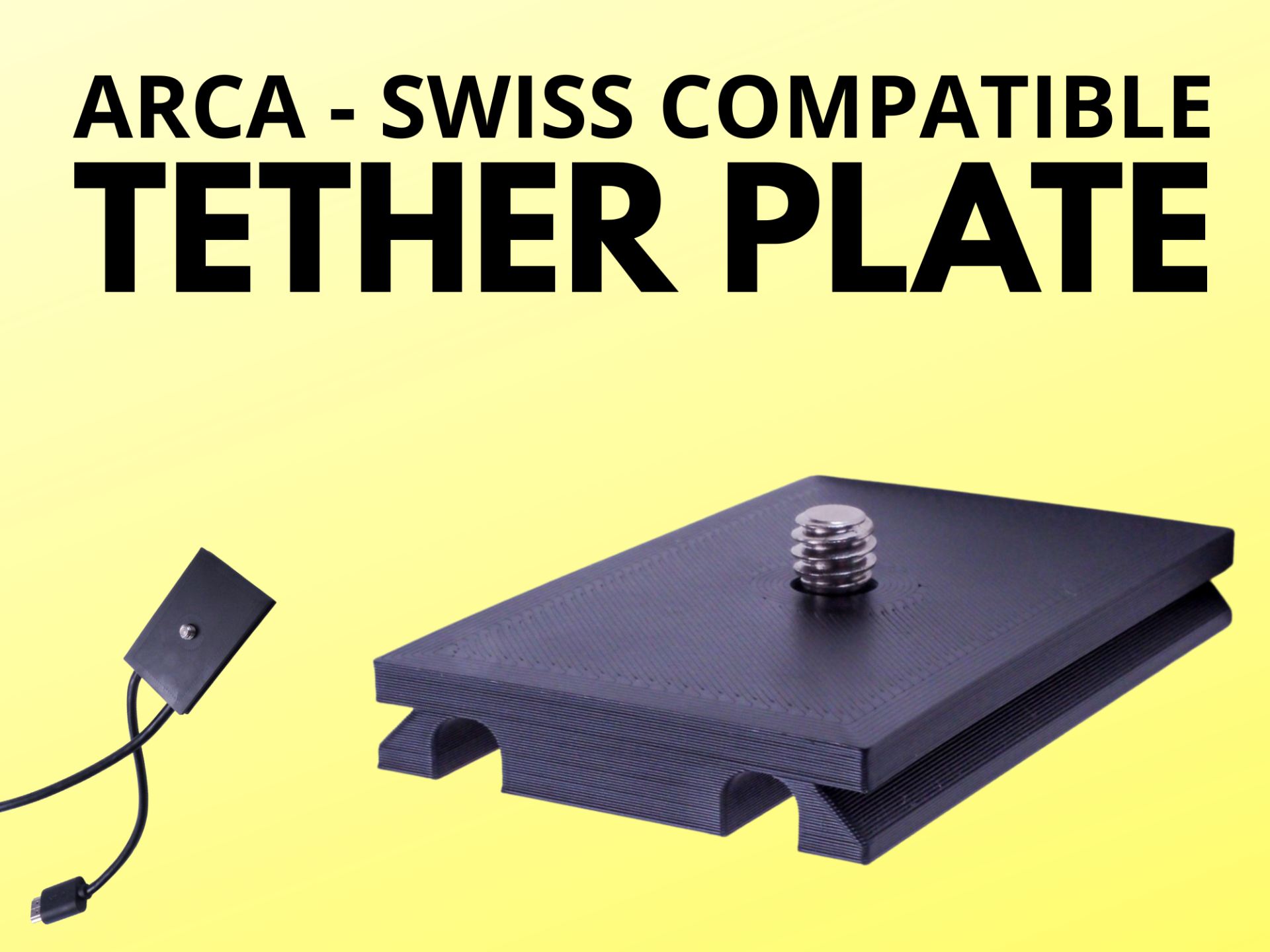 Arca Swiss Compatible TETHER Plate (5 sizes)