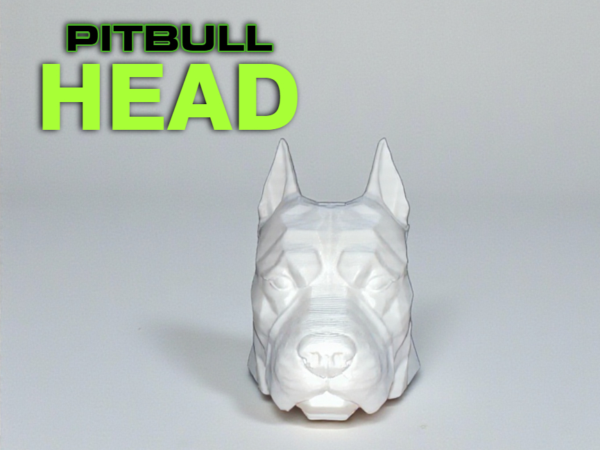 Low-Poly Pitbull Head