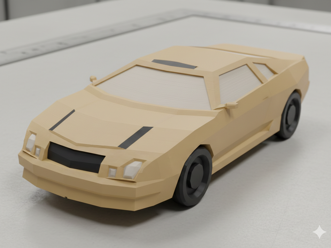 Retro Minimalist Sport Car