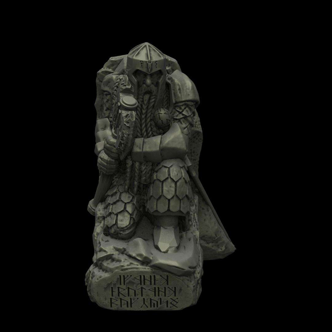 Mountain Fortress Dwarf Gatekeeper Bookends
