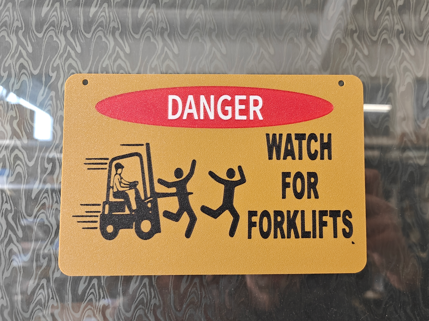 Watch or forklifts sign