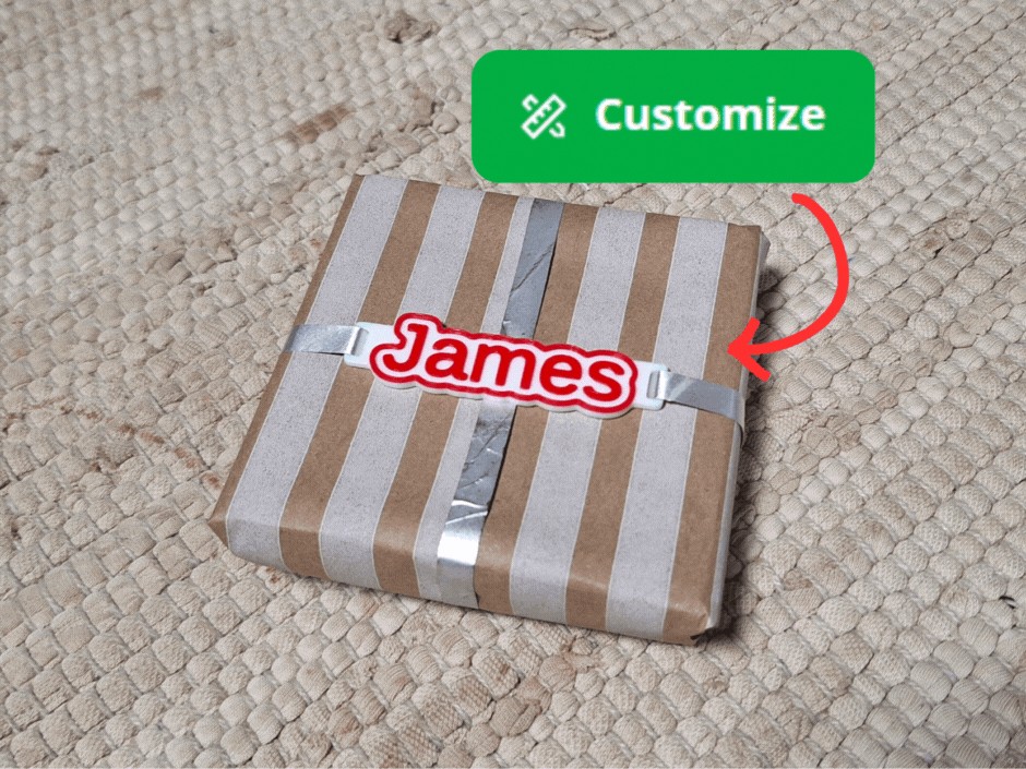 Custom Gift Nametag - Christmas Gift Nametag