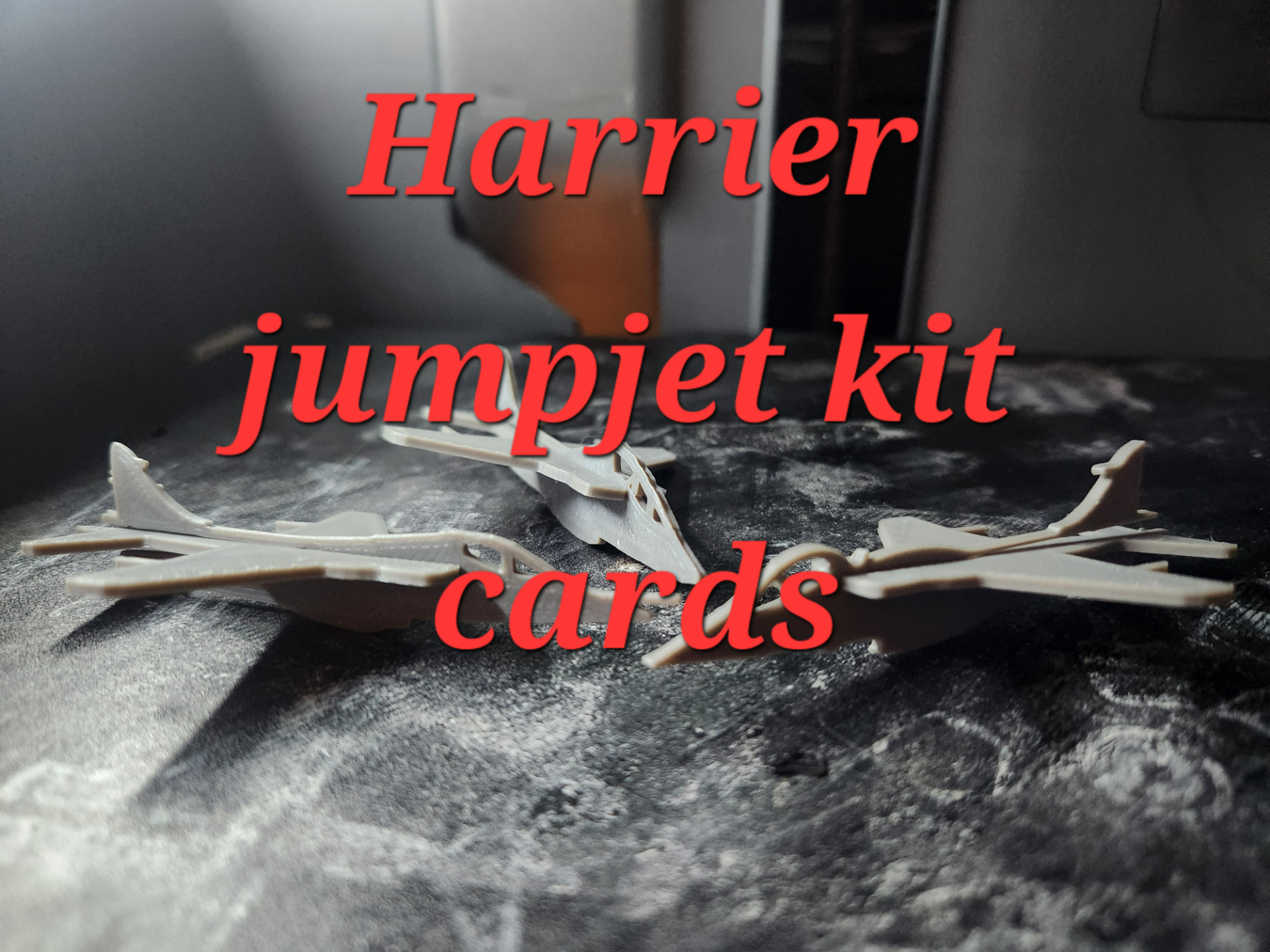 Harrier plane kit card