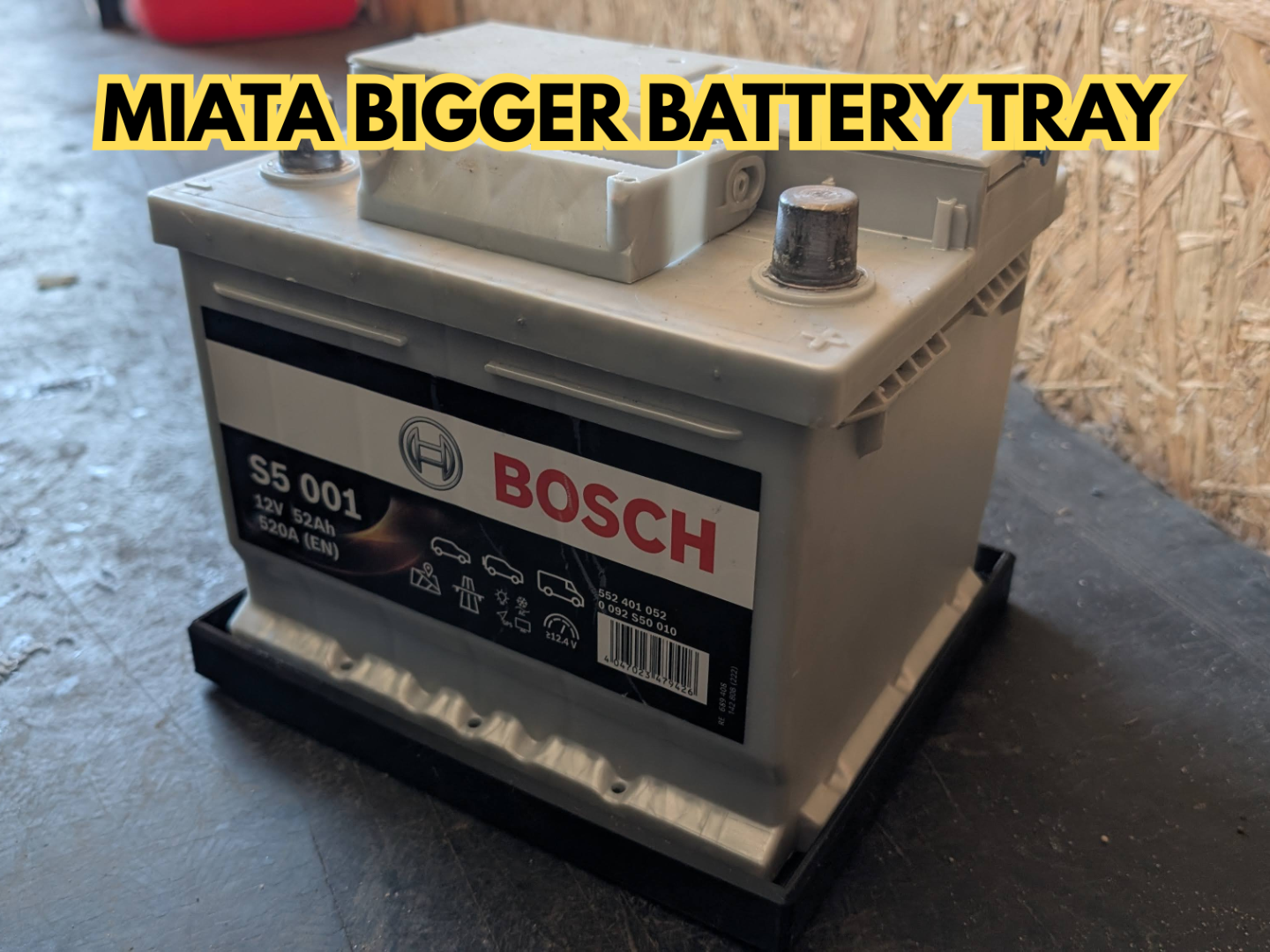 Mazda MX-5 NB Miata bigger battery tray