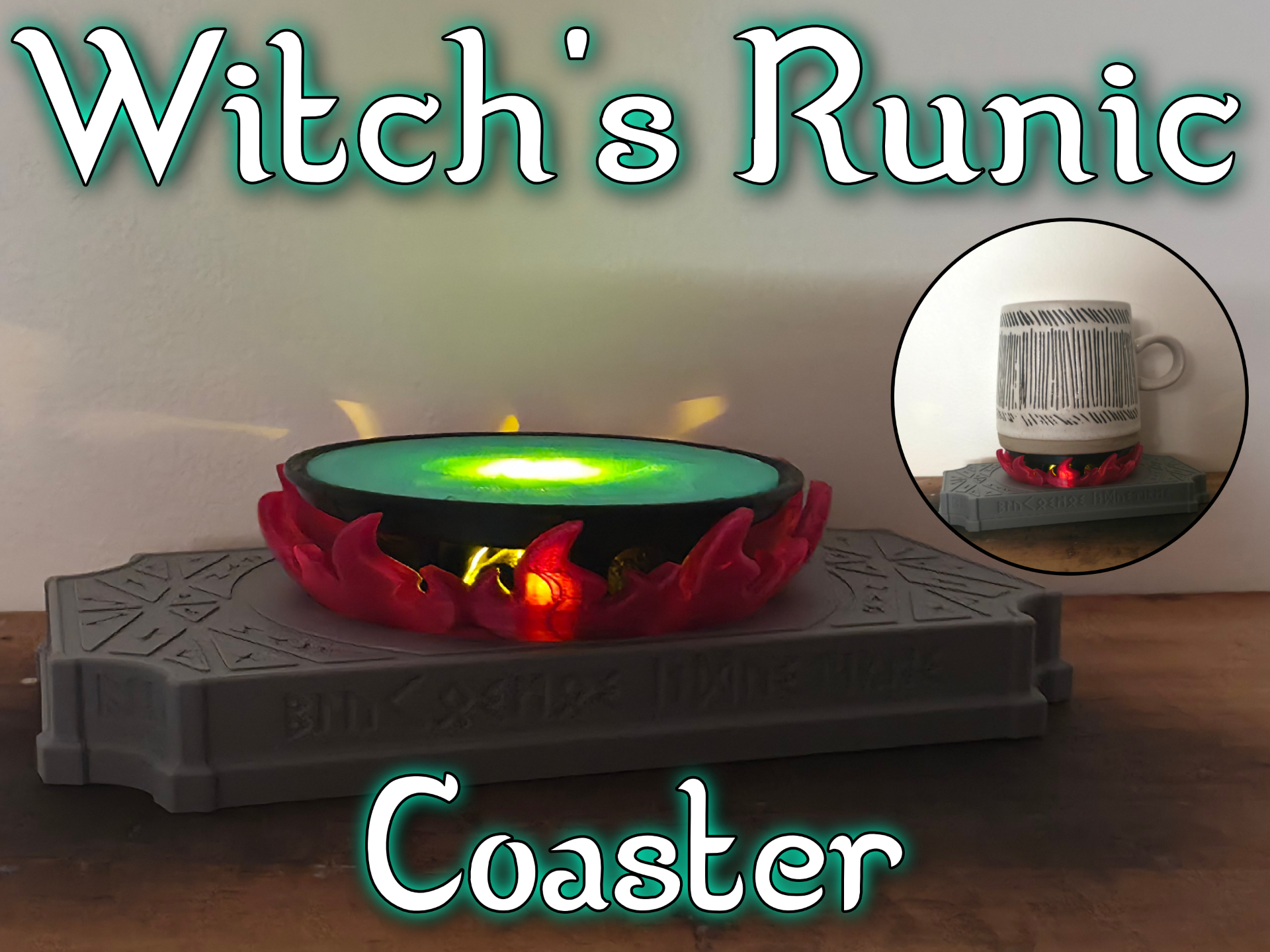 Witch's Runic Coaster