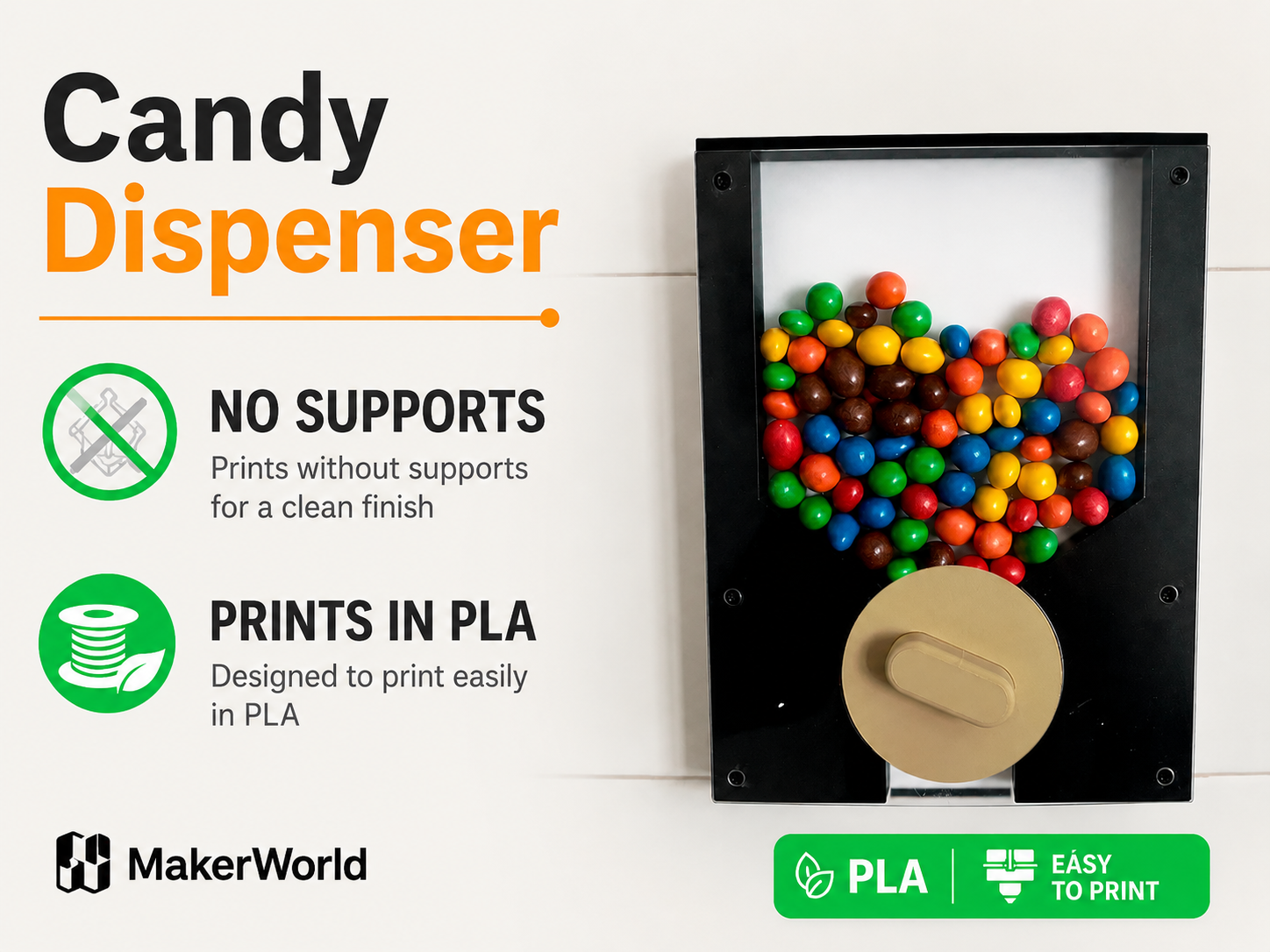 Dispensador de caramelos de pared