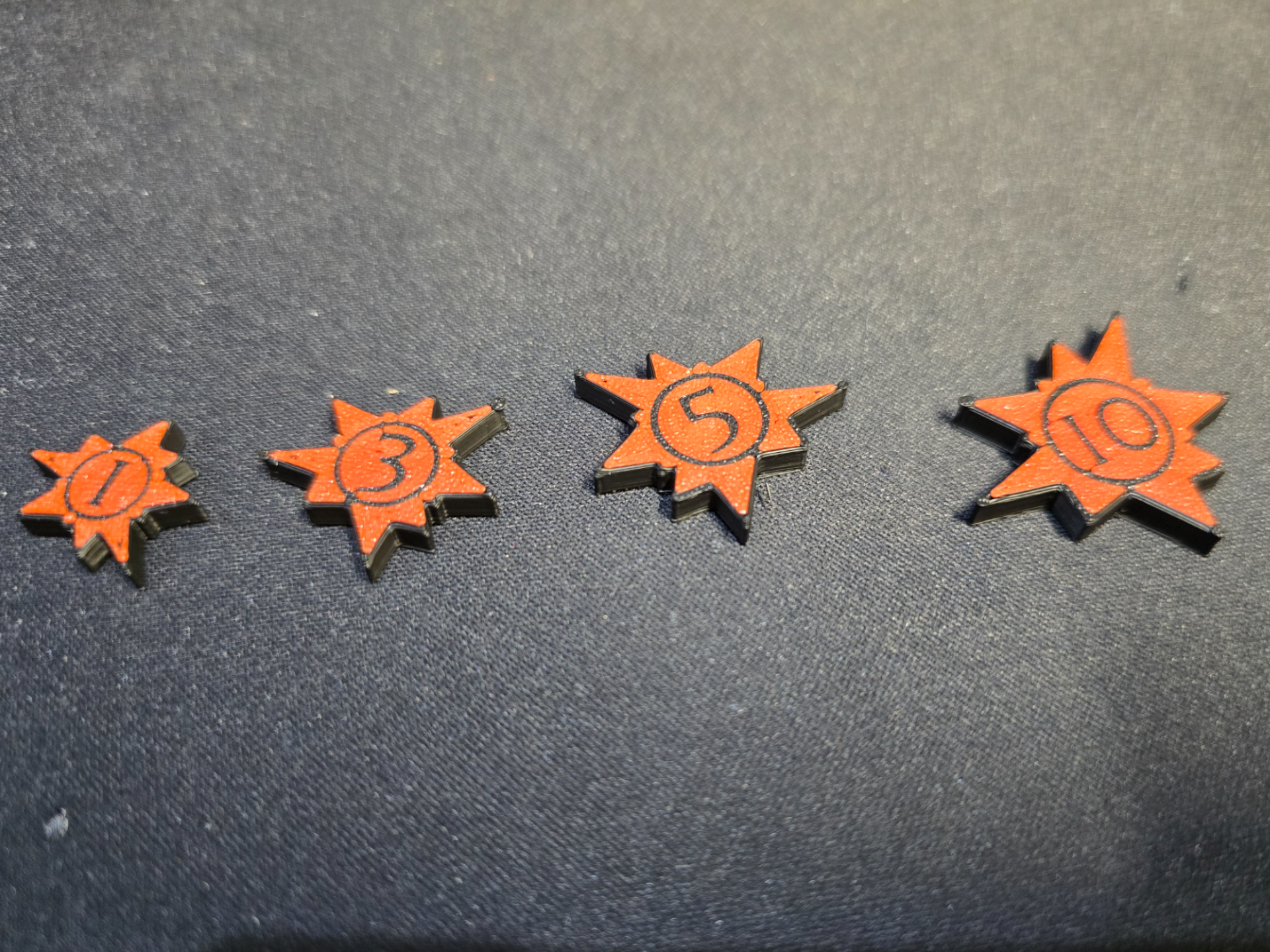 Board Game Damage Tokens 1-10