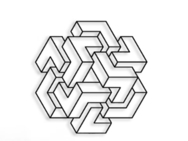 Geometria impossibile wall art illusionist