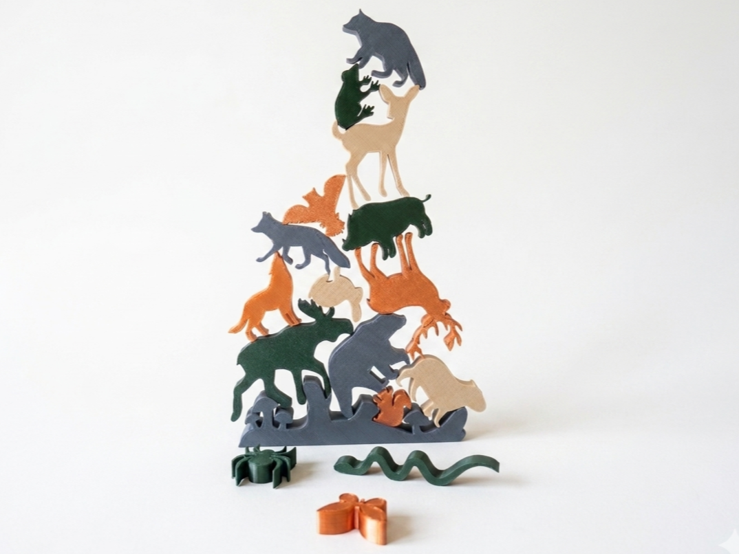 Forest Animal Balancing & Stacking Game