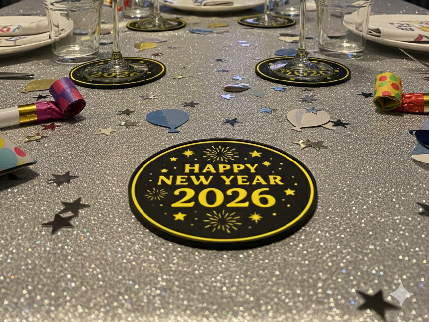 Happy New Year Untersetzer