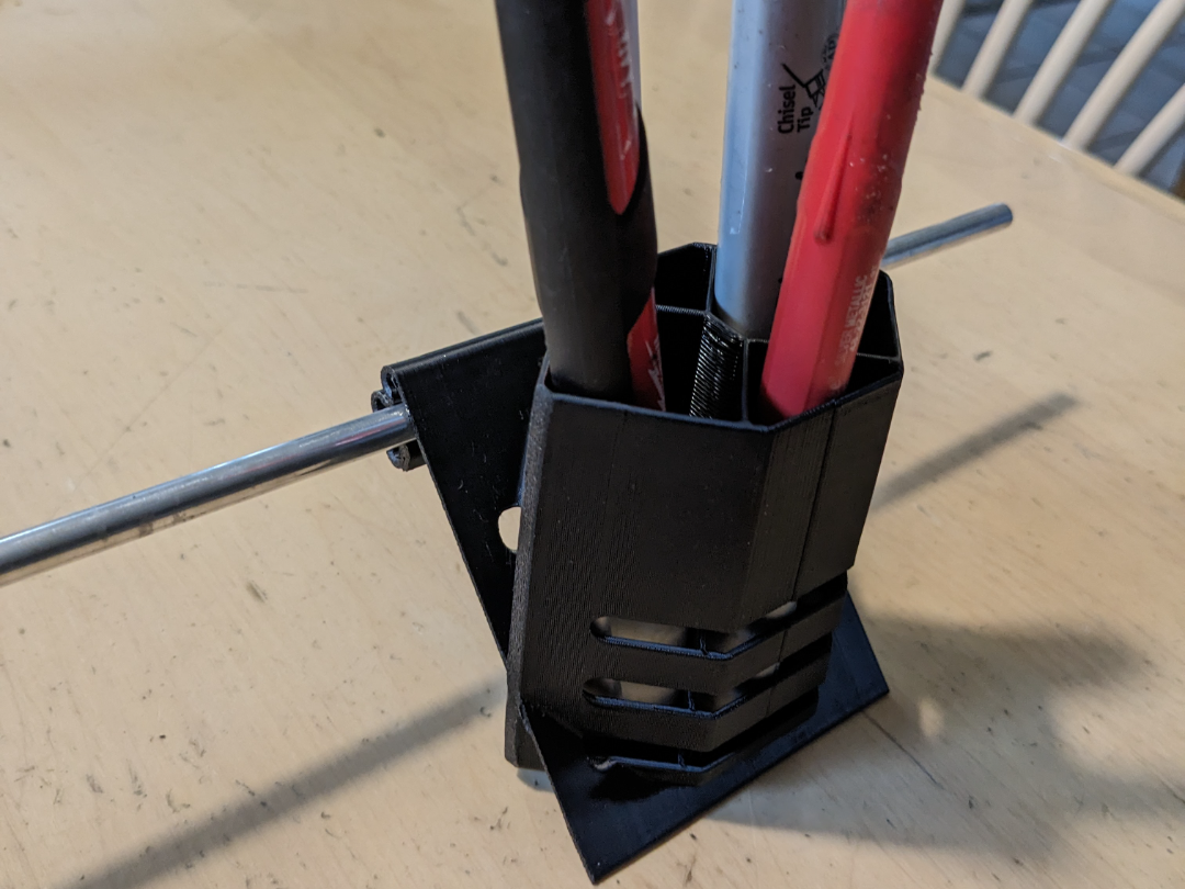 Marker holder for wire rack