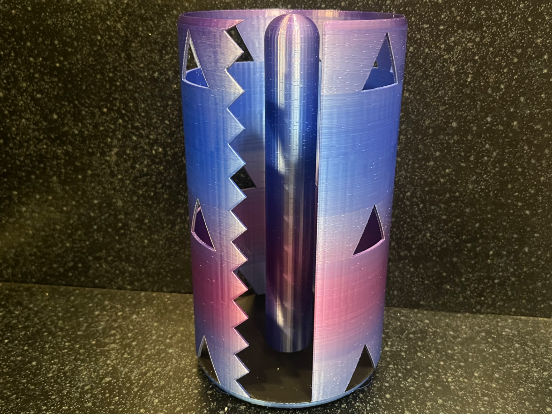 Triangle paper towel holder