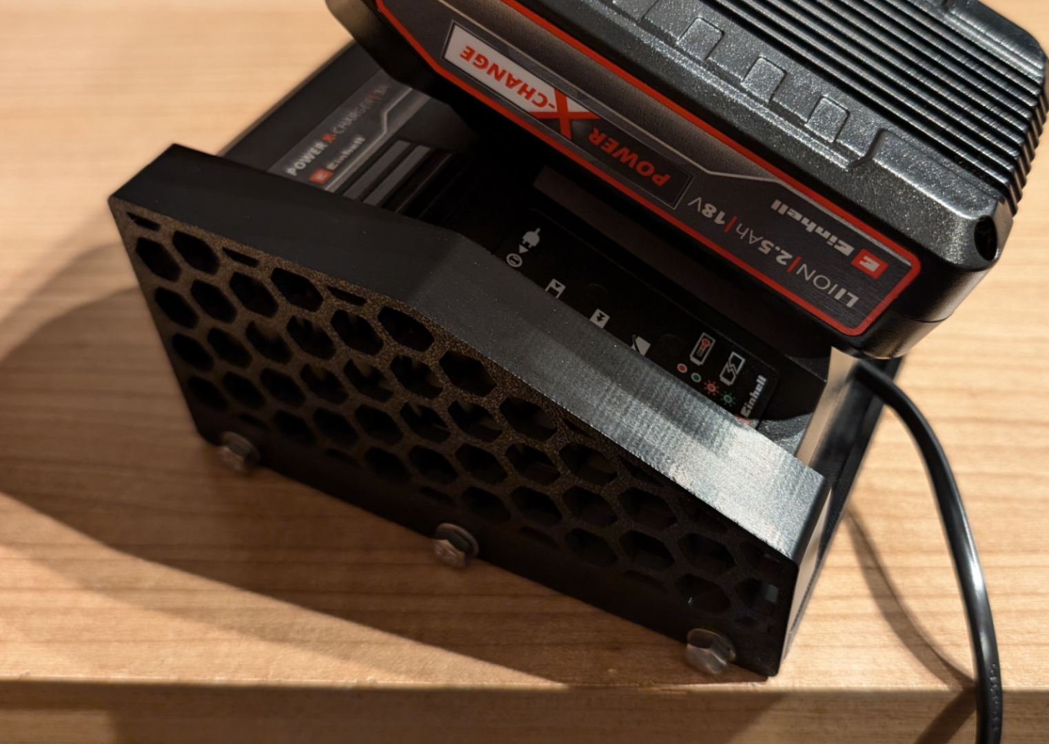 Power-X Charger Mount with honeycomb design