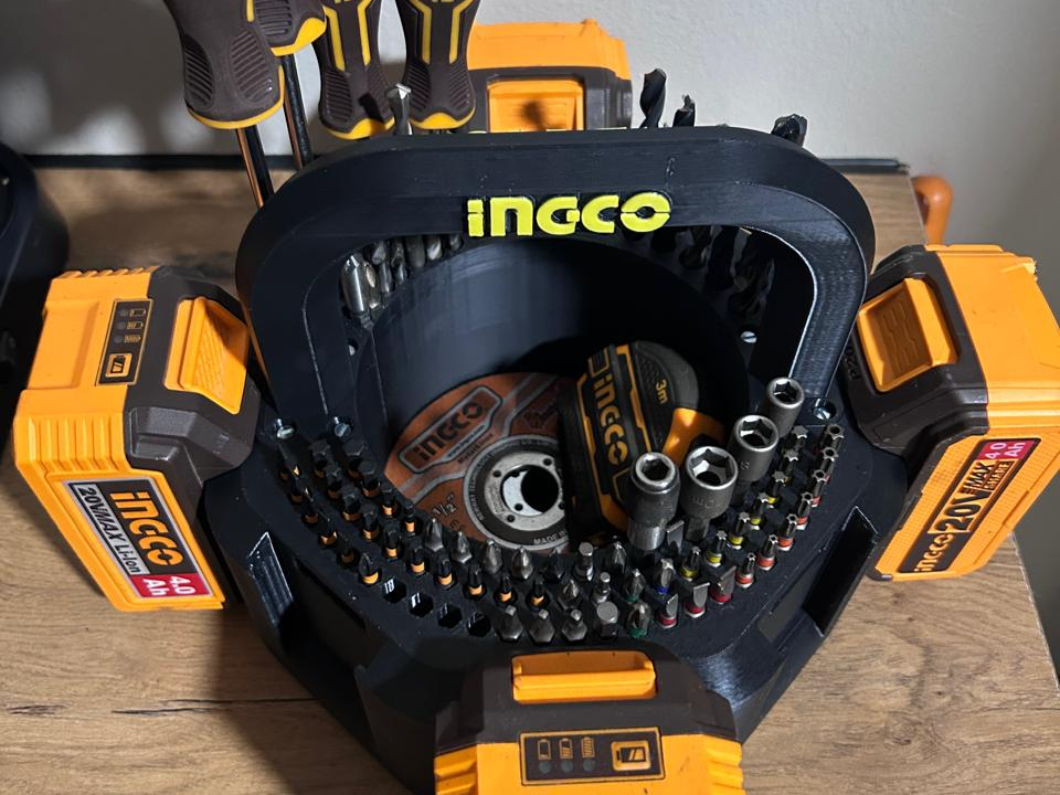 INGCO 20V Battery & Accessories Organizer