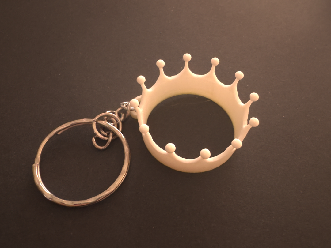 Llavero con forma de corona real