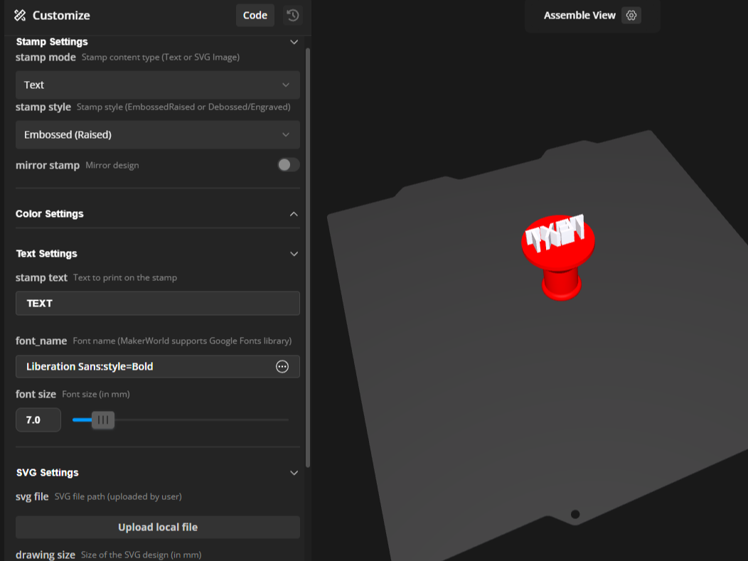 Parametric Confectionery & Cookie Stamp Creator