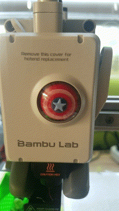 A1 Extruder Gear - Captain America Shield