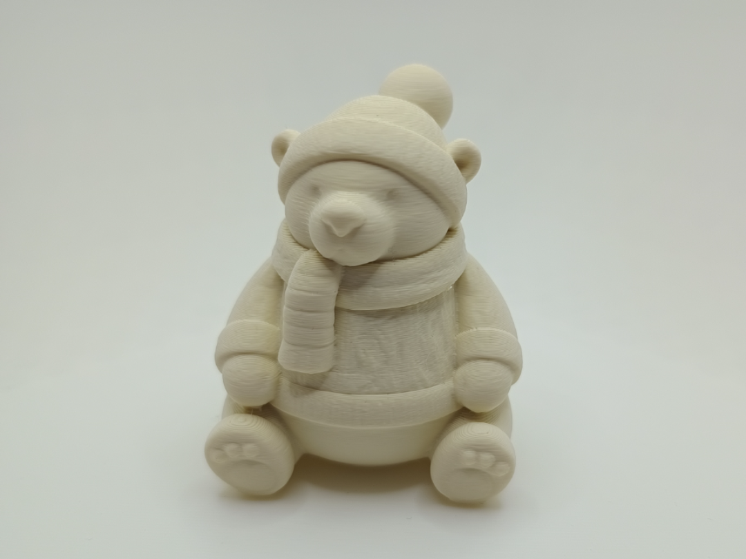 Winter - Baer teddy mit Muetze – Flauschige Deko