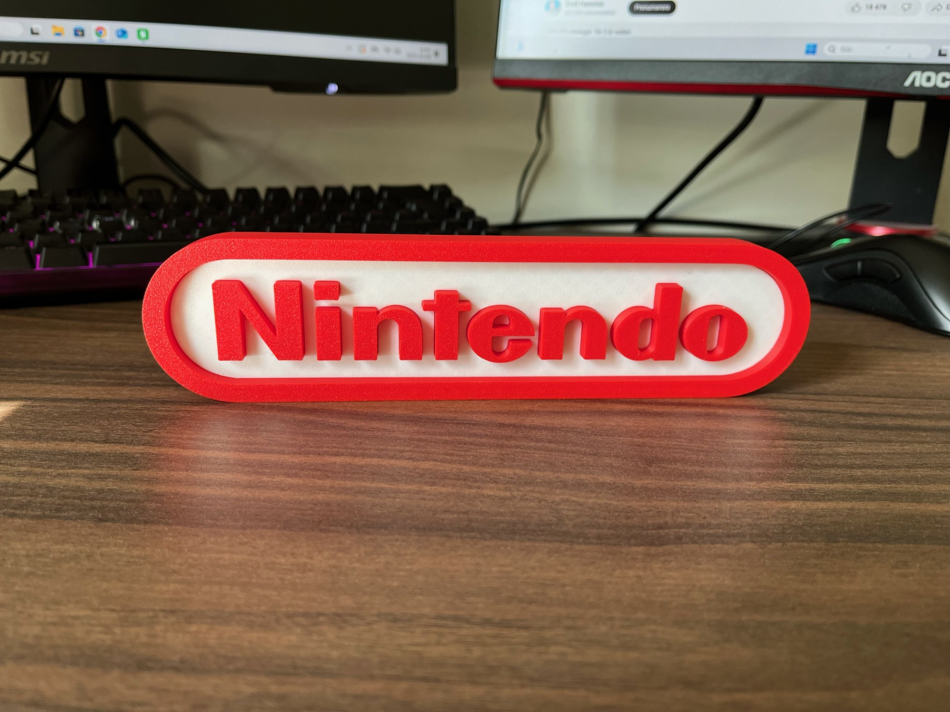 NINTENDO Logo Logotype - NO AMS
