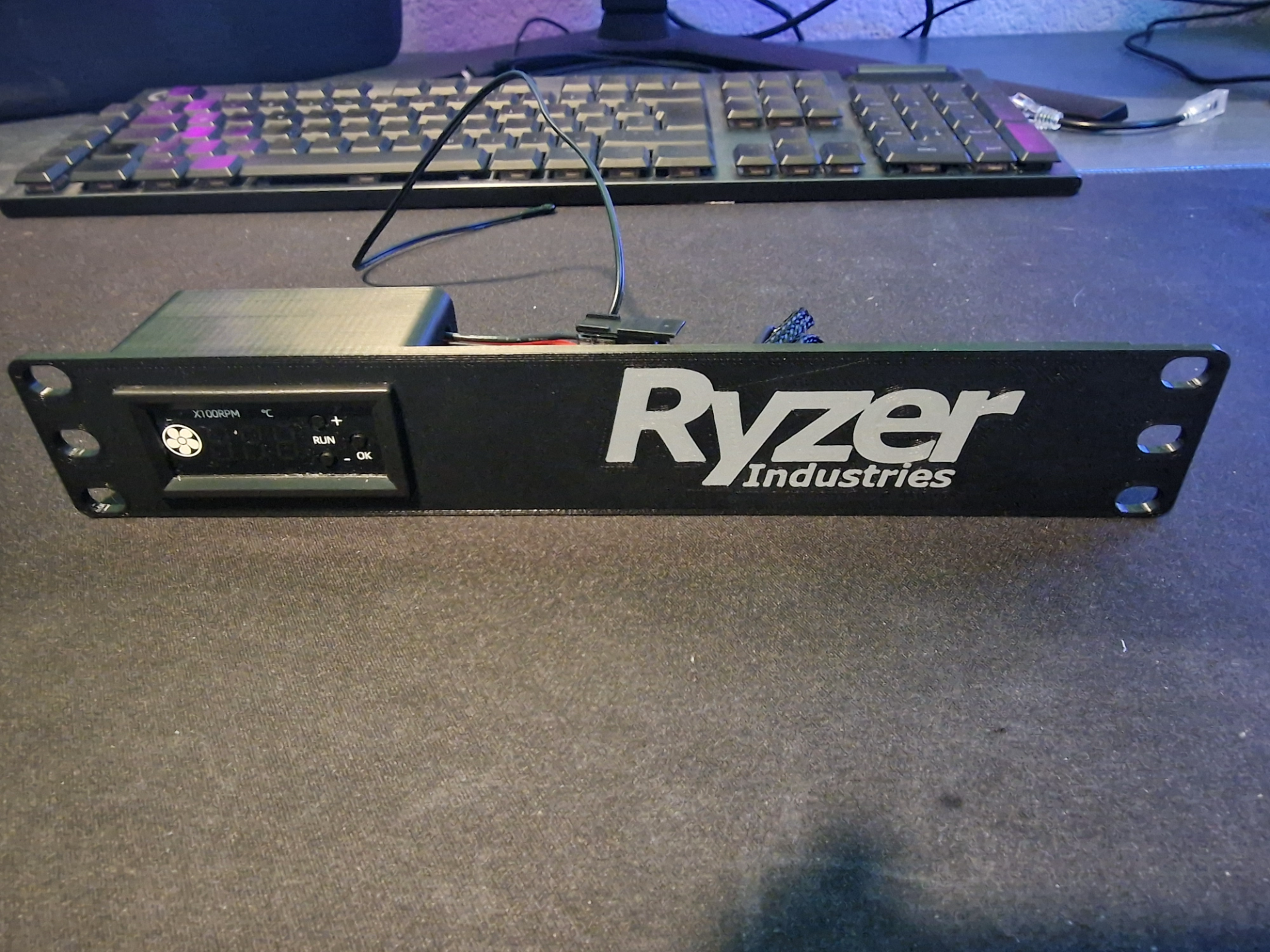 10" Rack 1U Fan Controller Panel