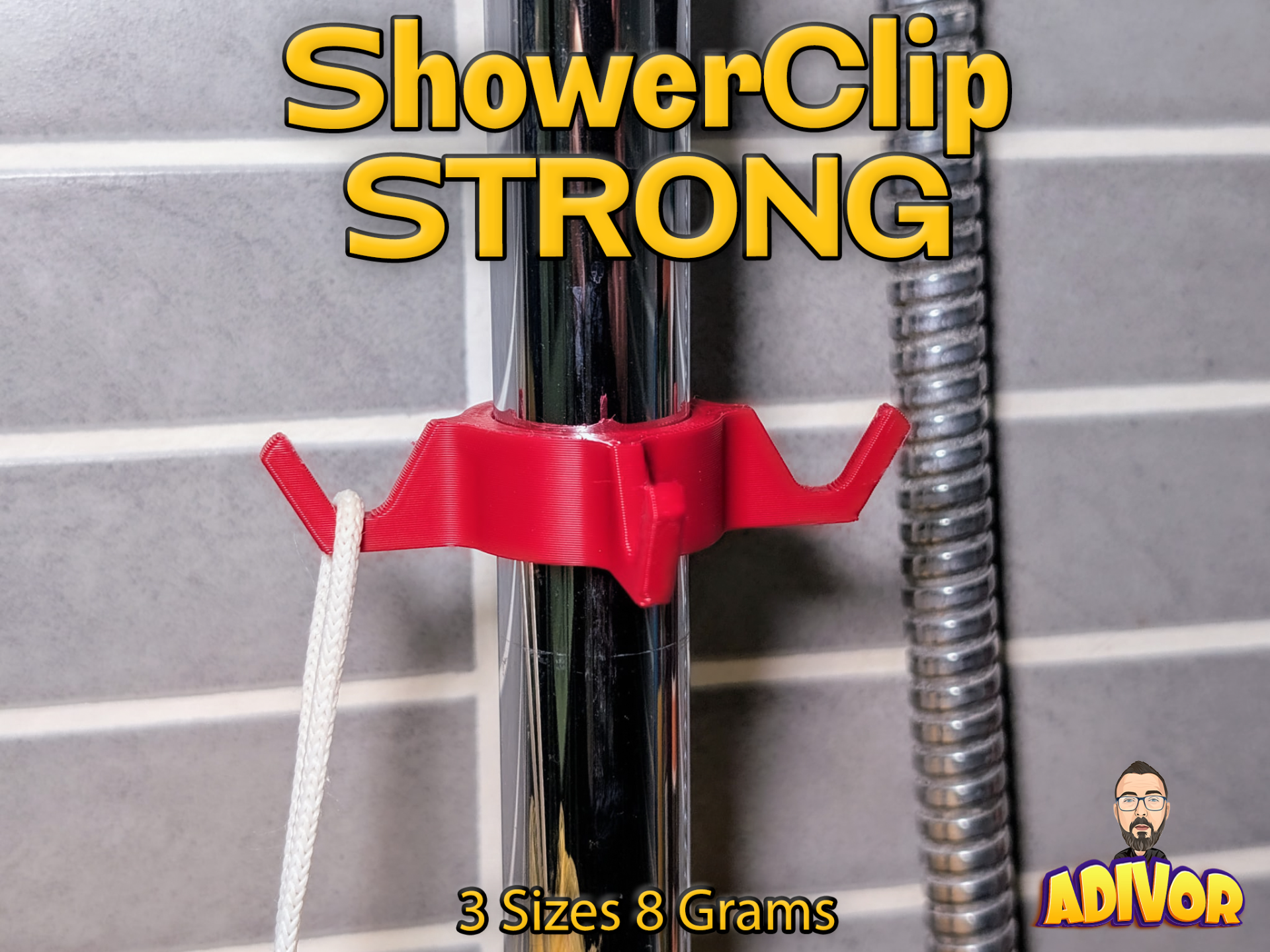 Shower Clip resistente 3 misure