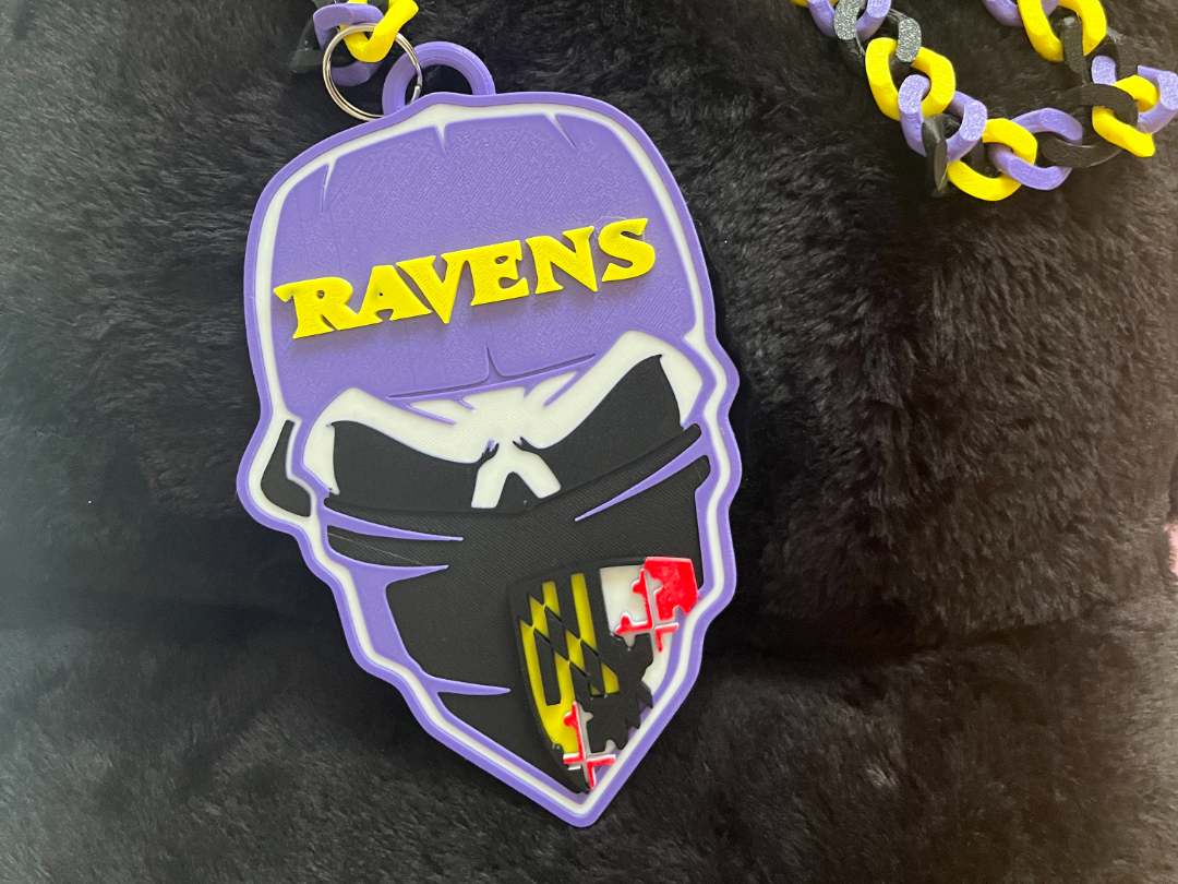Baltimore Ravens Skull **UPDATED** 5 COLORS 1 AMS