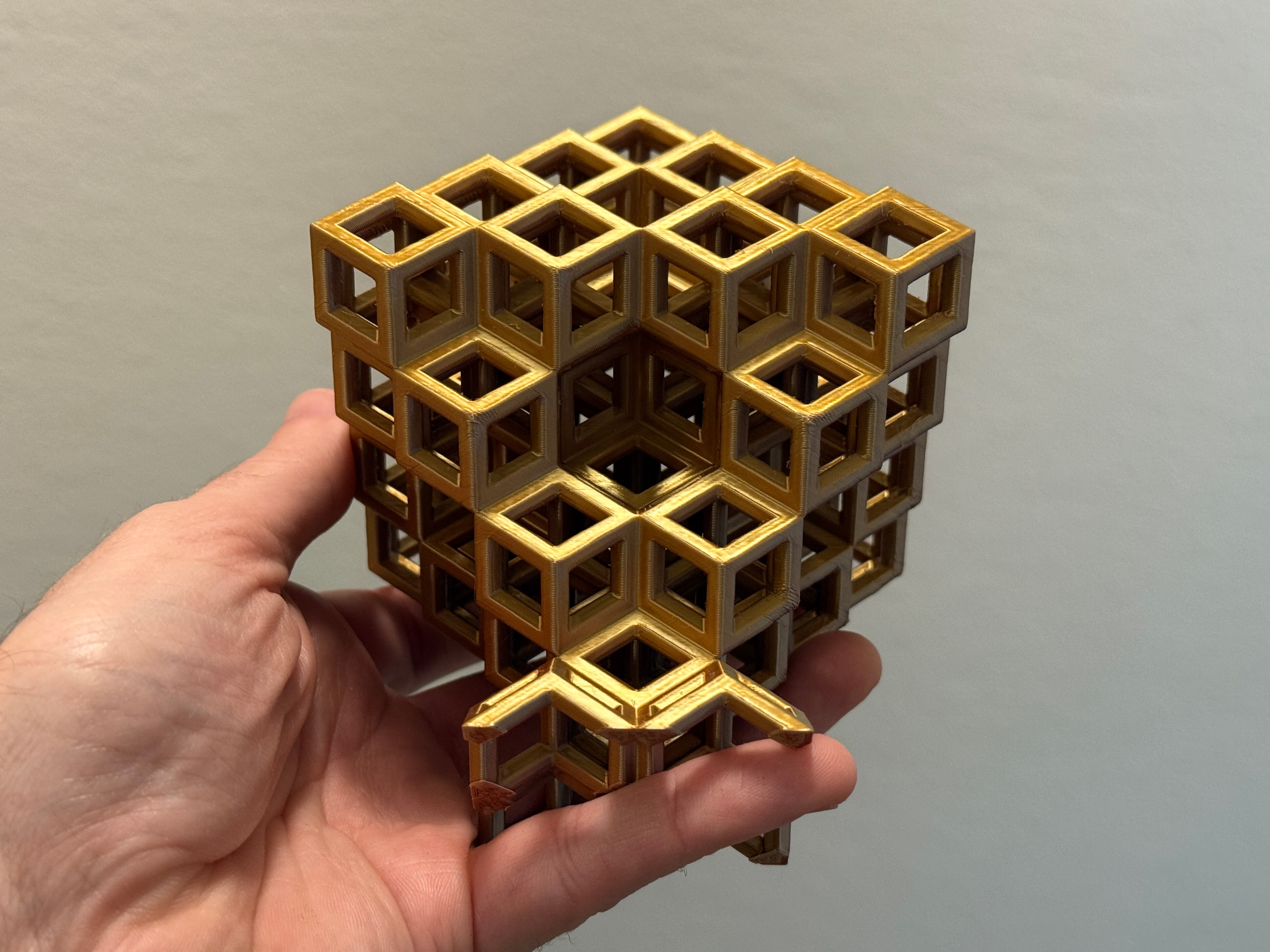 Wireframe Rhombic Dodecahedral Fractal - Lvl 2