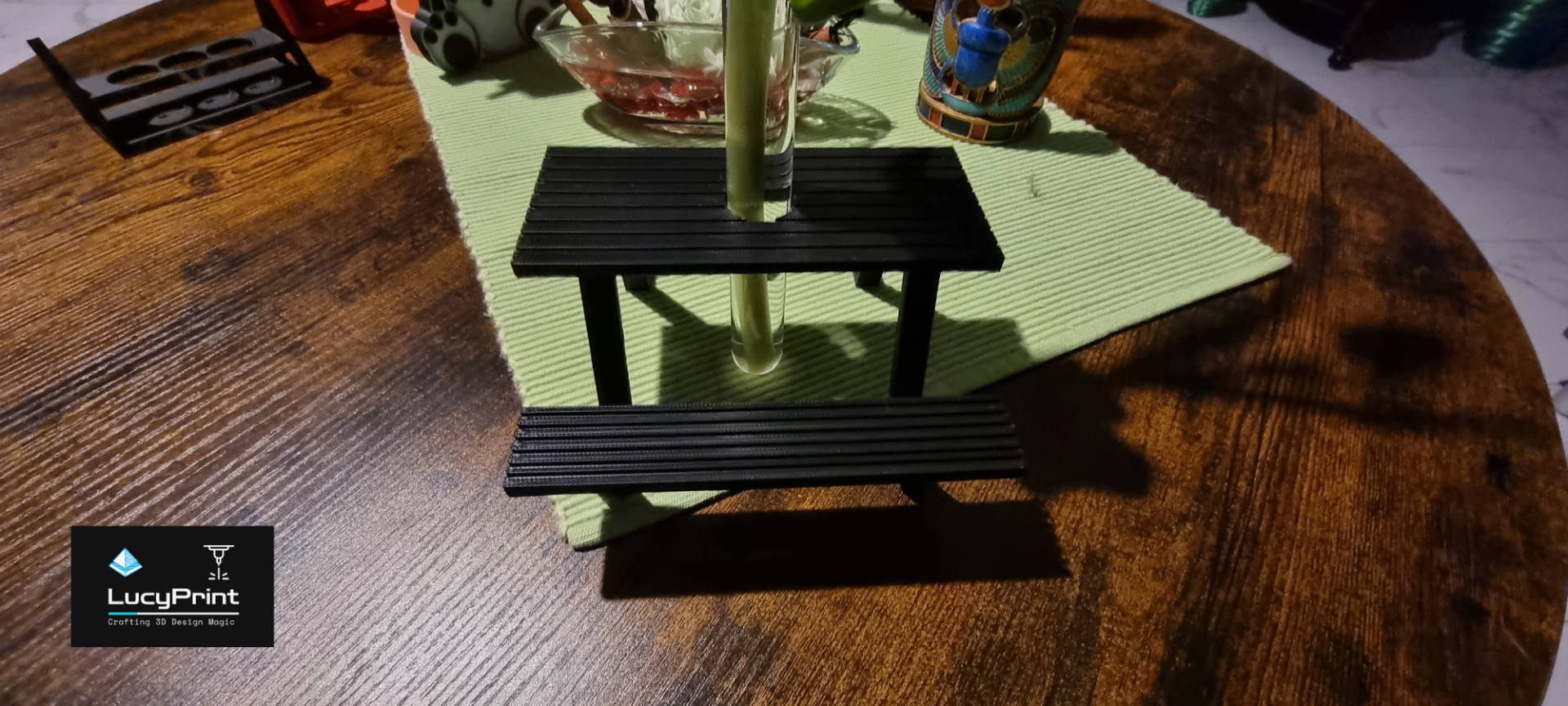 Picnic table vase