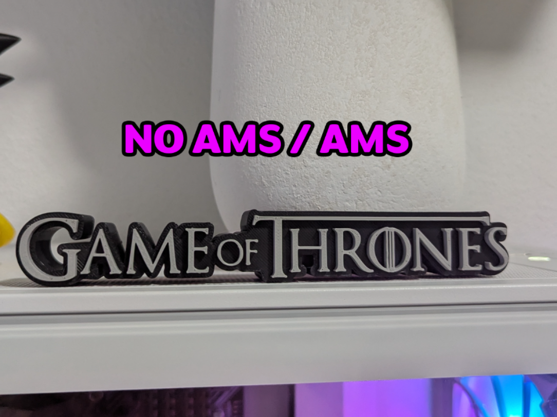Horizontal Game of Thrones Logo / Sign NO AMS/AMS