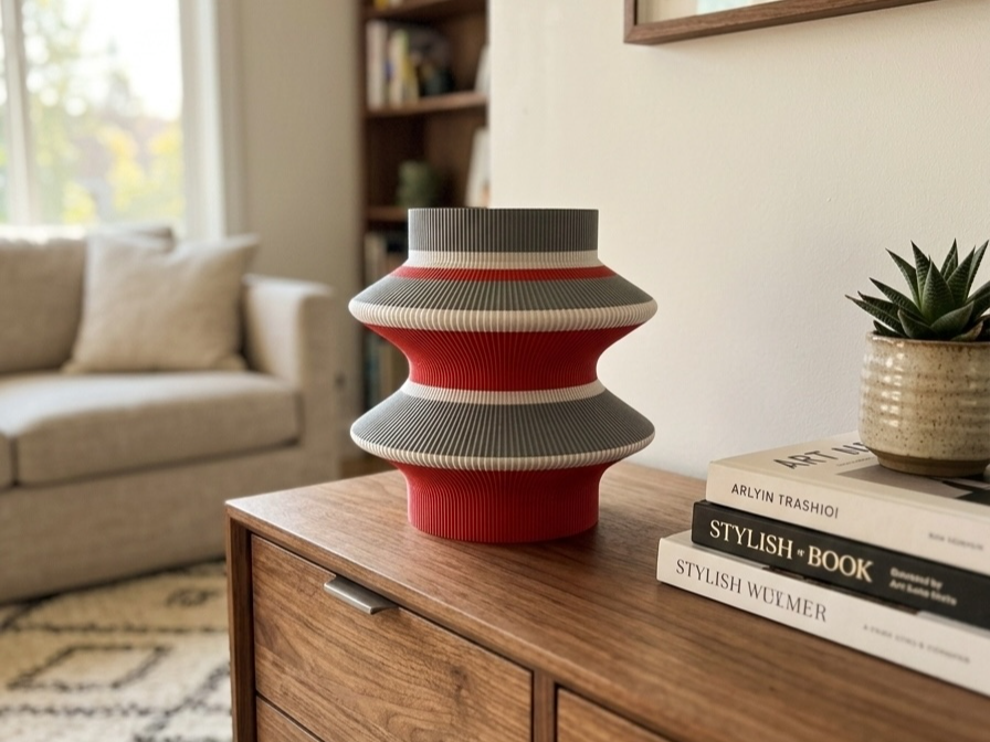 Vaso moderno a clessidra  -  multicolore