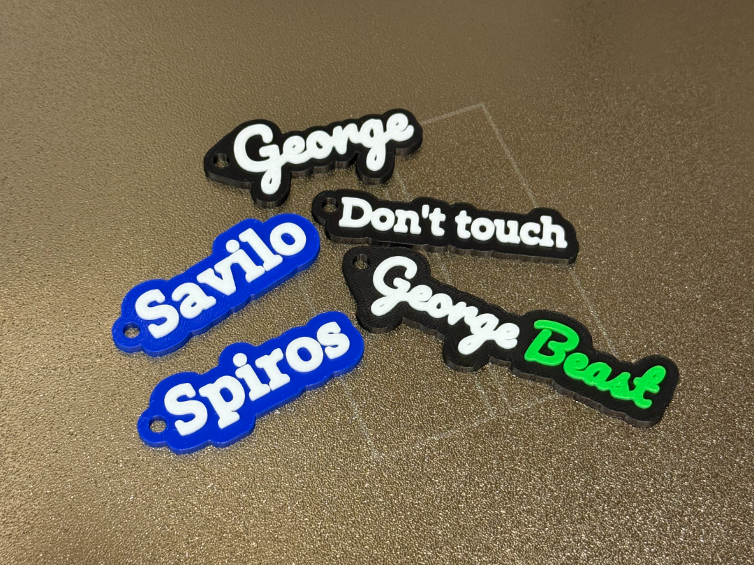 Customizable Name Tag  Single and  Multi-Color