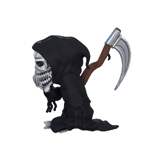 Rude Grim Reaper 3D Model – Edgy Skeleton Figure