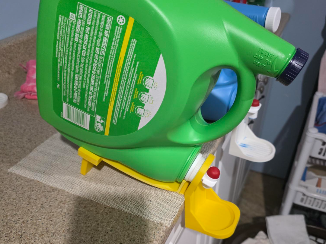 Liquid detergent / Softener bottle tilt stand